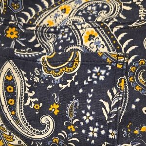 Jessica London Blue and Yellow Paisley Fabric